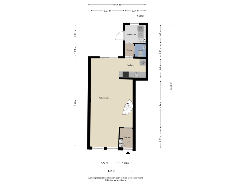 Bekijk plattegrond van Begane Grond van Vissersdijk 13