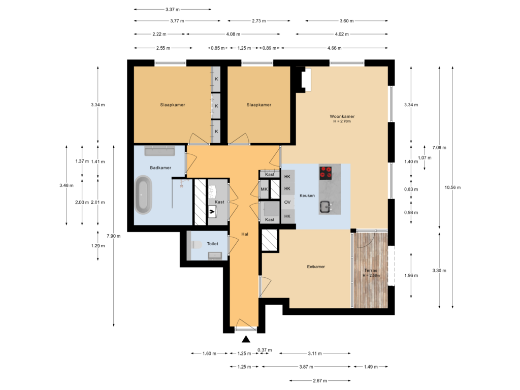 View floorplan of Appartement of Bromwissel 29