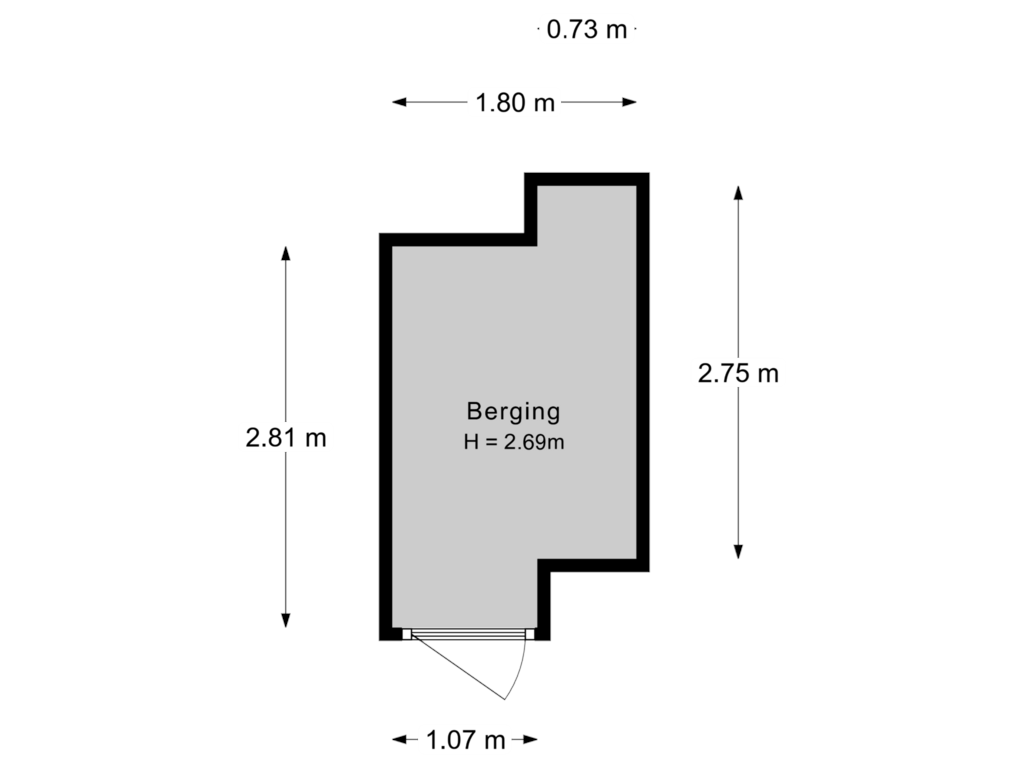 View floorplan of Berging of Bromwissel 29