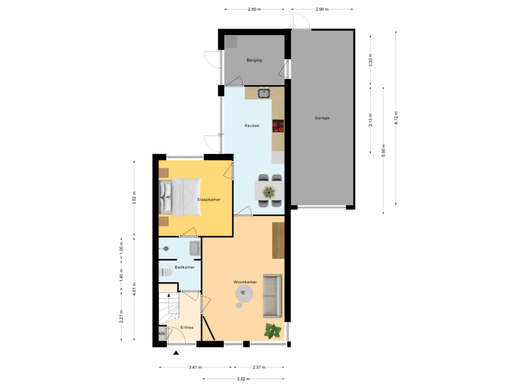 Bekijk plattegrond van Begane Grond van Olde Mensink 34