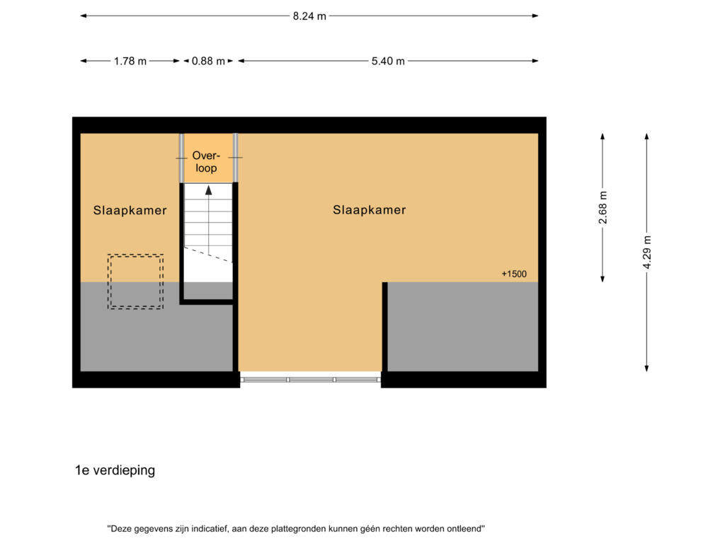 Bekijk plattegrond van 1e verdieping van Krayenhofflaan 37