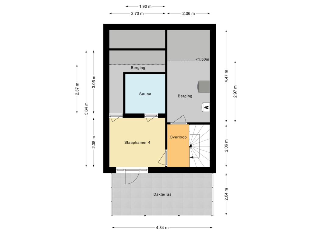 Bekijk plattegrond van Tweede Verdieping van Wega 41