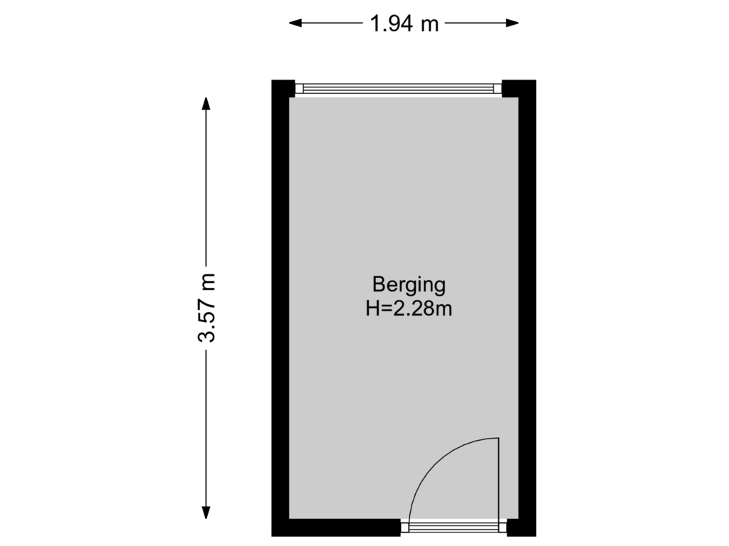 View floorplan of Berging of Jan van Goyenstraat 70