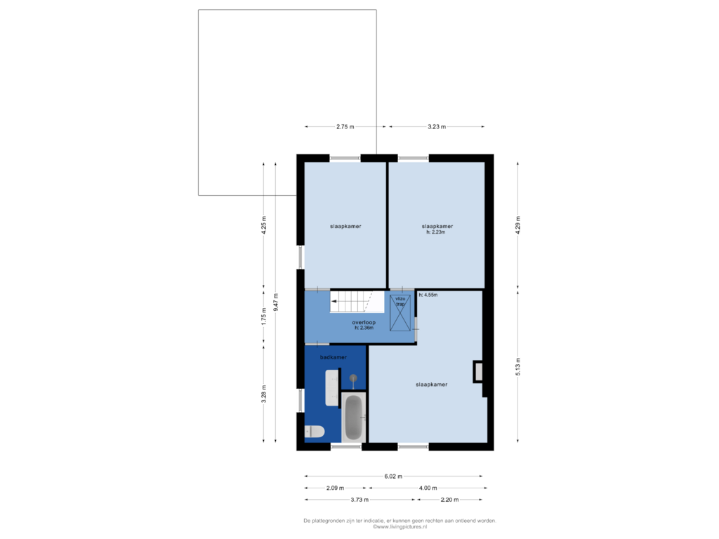 Bekijk plattegrond van 1e verdieping van Verlaatstraat 16