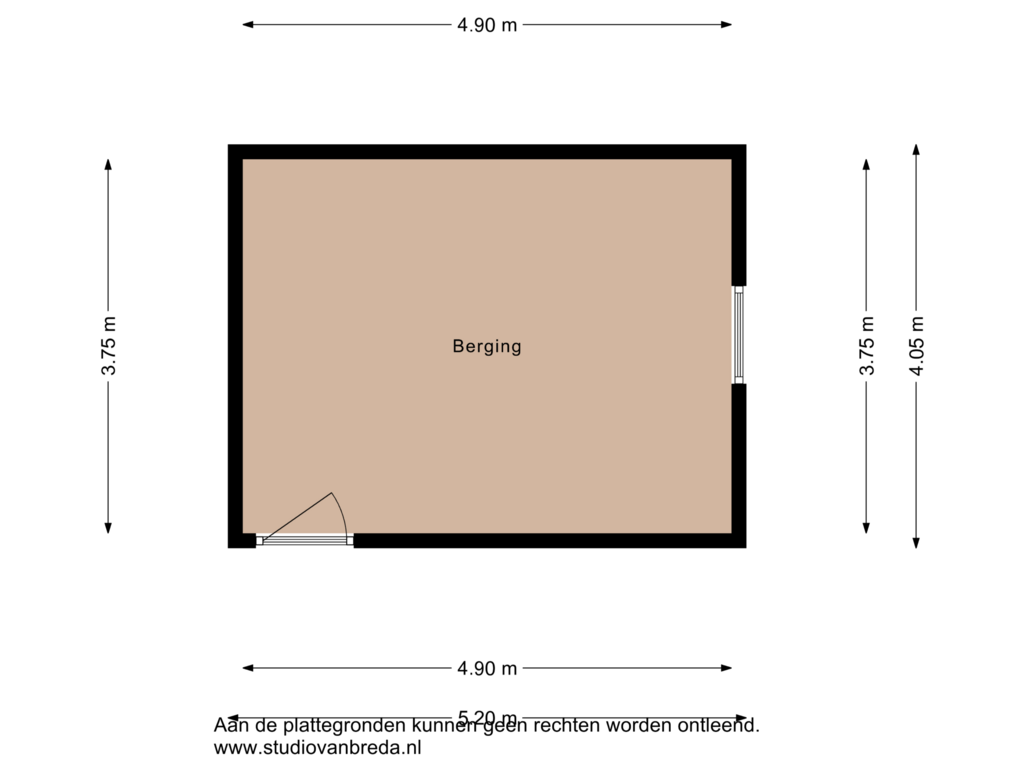 Bekijk plattegrond van Berging van Arubastraat 10