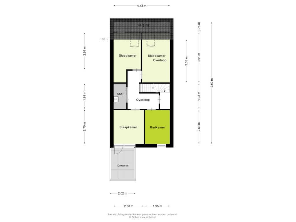 View floorplan of Eerste Verdieping of Wolborgenmate 56