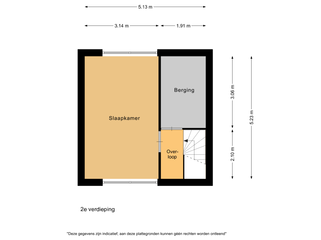 View floorplan of 2e verdieping of Rode Ring 184