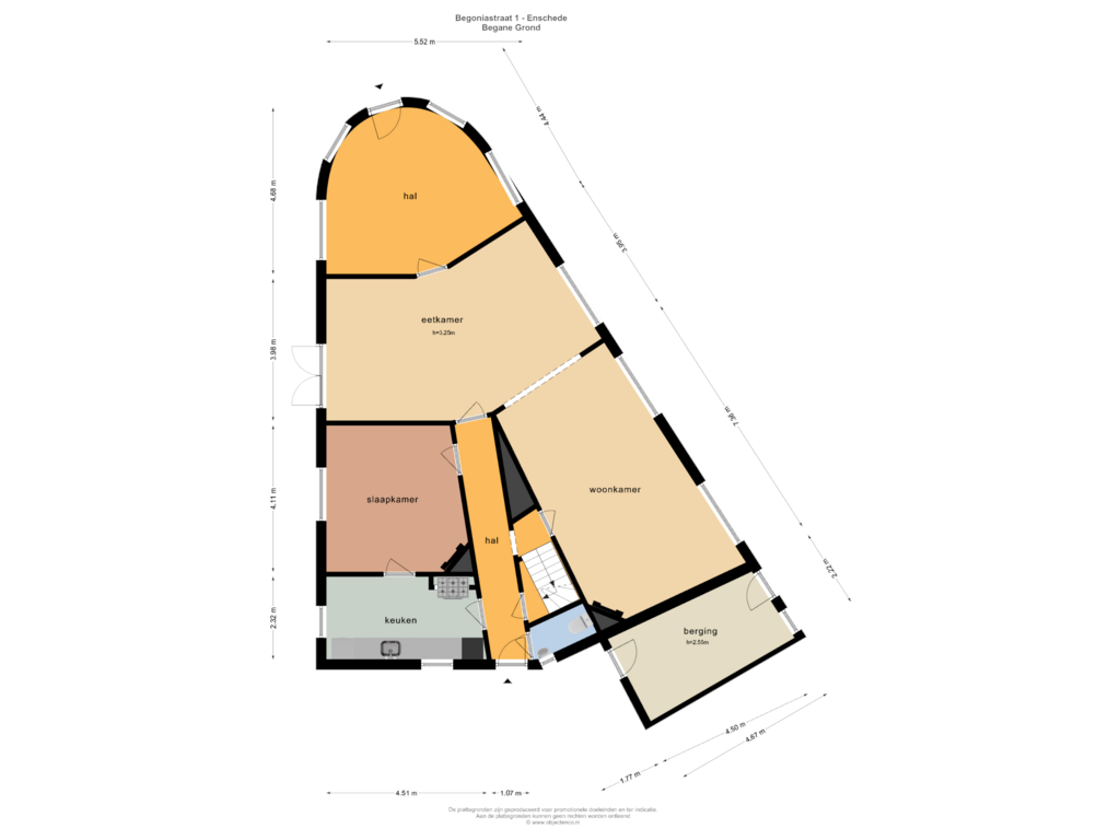 Bekijk plattegrond van Begane Grond van Begoniastraat 1