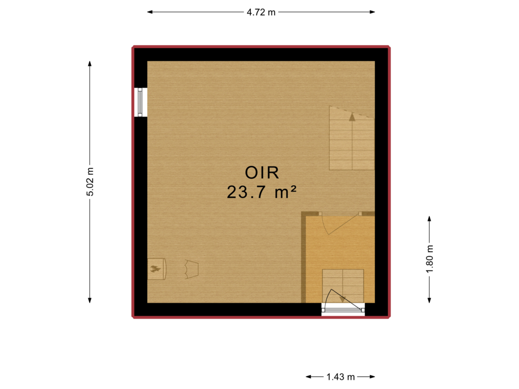 View floorplan of Souterrain of Oude Draaipad 3