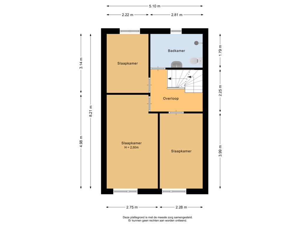 View floorplan of Eerste verdieping of Bovensim 26