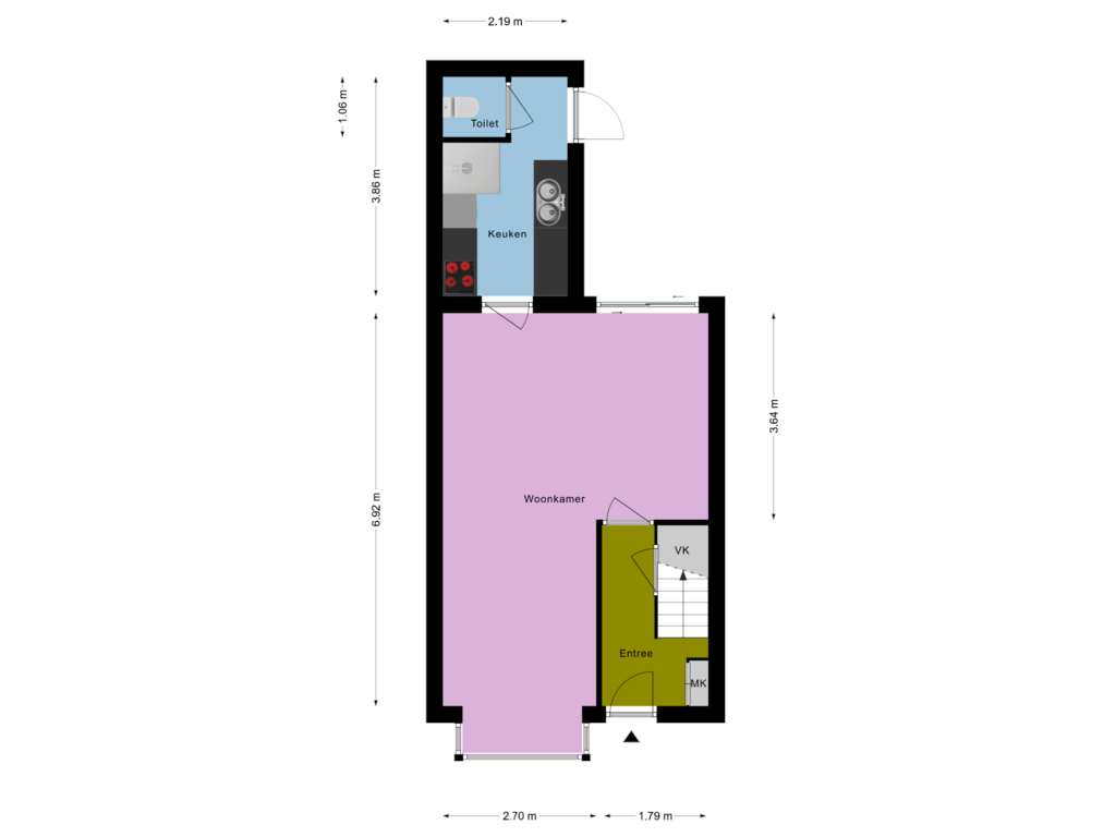 View floorplan of Begane Grond of Zandstraat 82