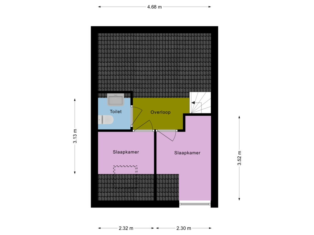 View floorplan of 2e Verdieping of Zandstraat 82