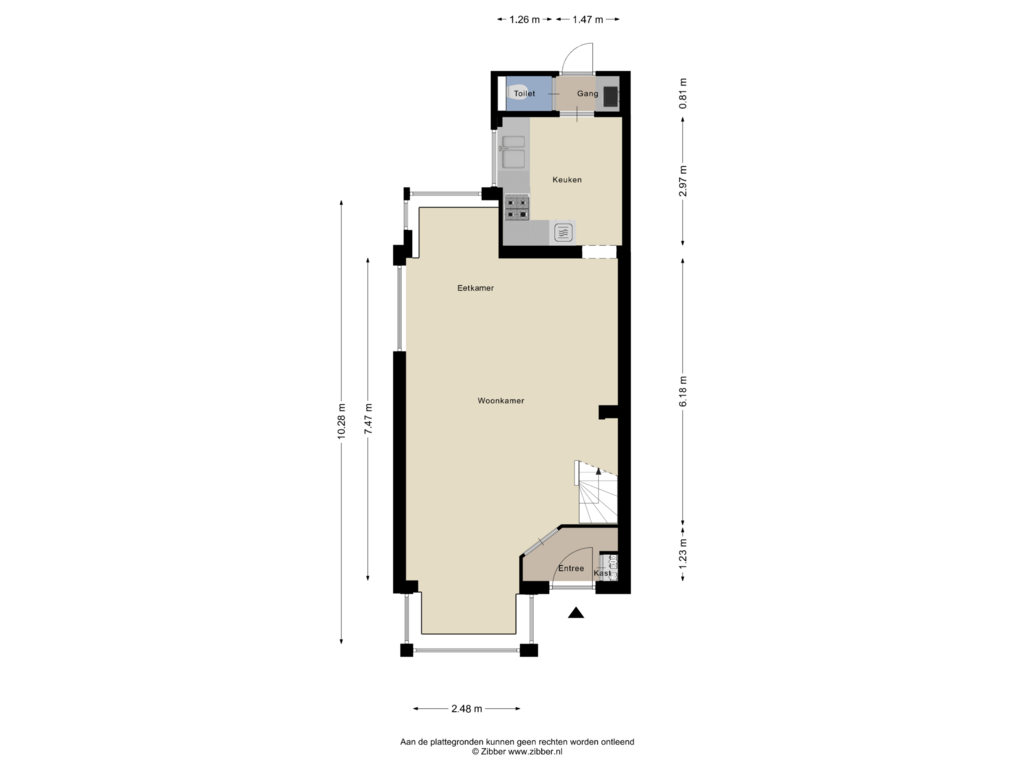 Bekijk plattegrond van Begane Grond van Hatertseweg 482