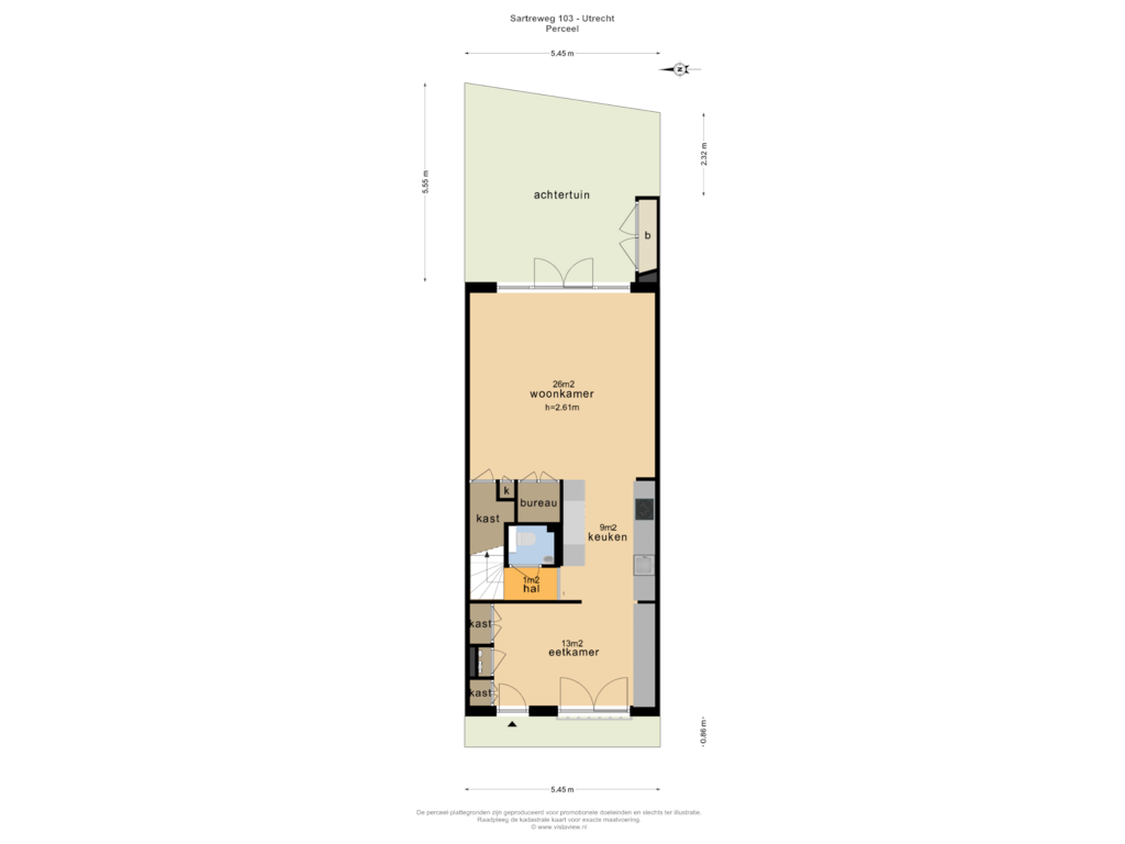 View floorplan of PERCEEL of Sartreweg 103