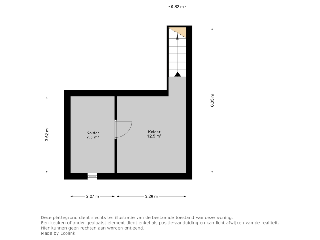 Bekijk plattegrond van Kelder van Huls 58