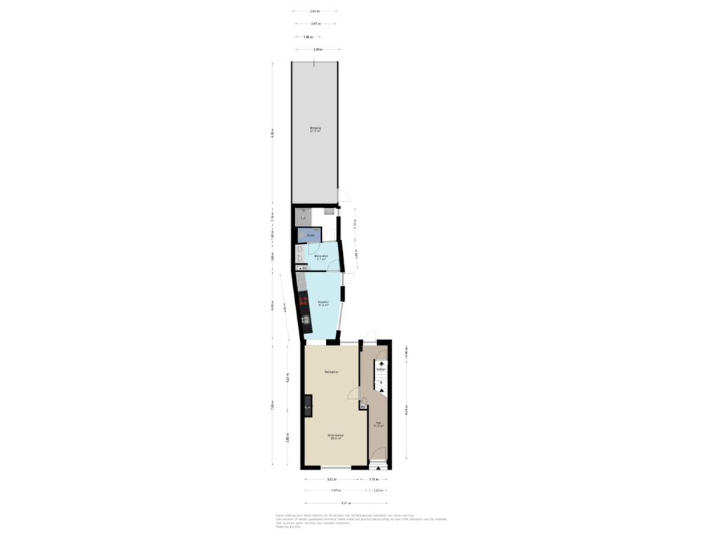 Bekijk plattegrond van Begane grond van Huls 58