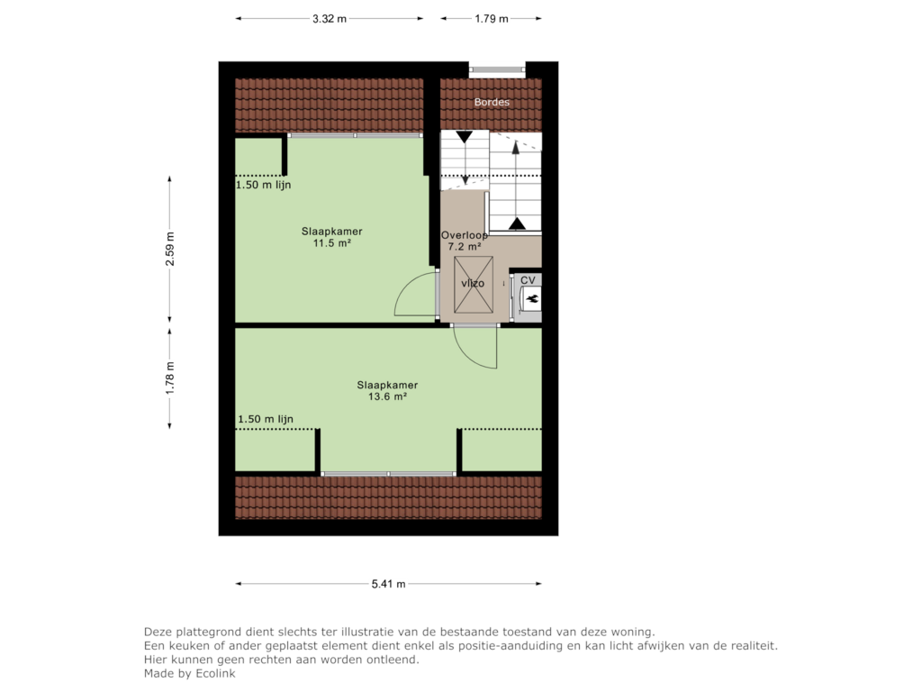 Bekijk plattegrond van 2e verdieping van Huls 58