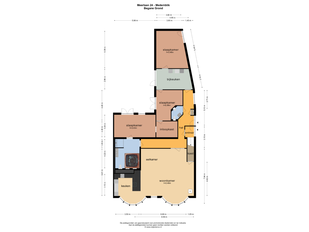 Bekijk plattegrond van BEGANE GROND van Meerlaan 24