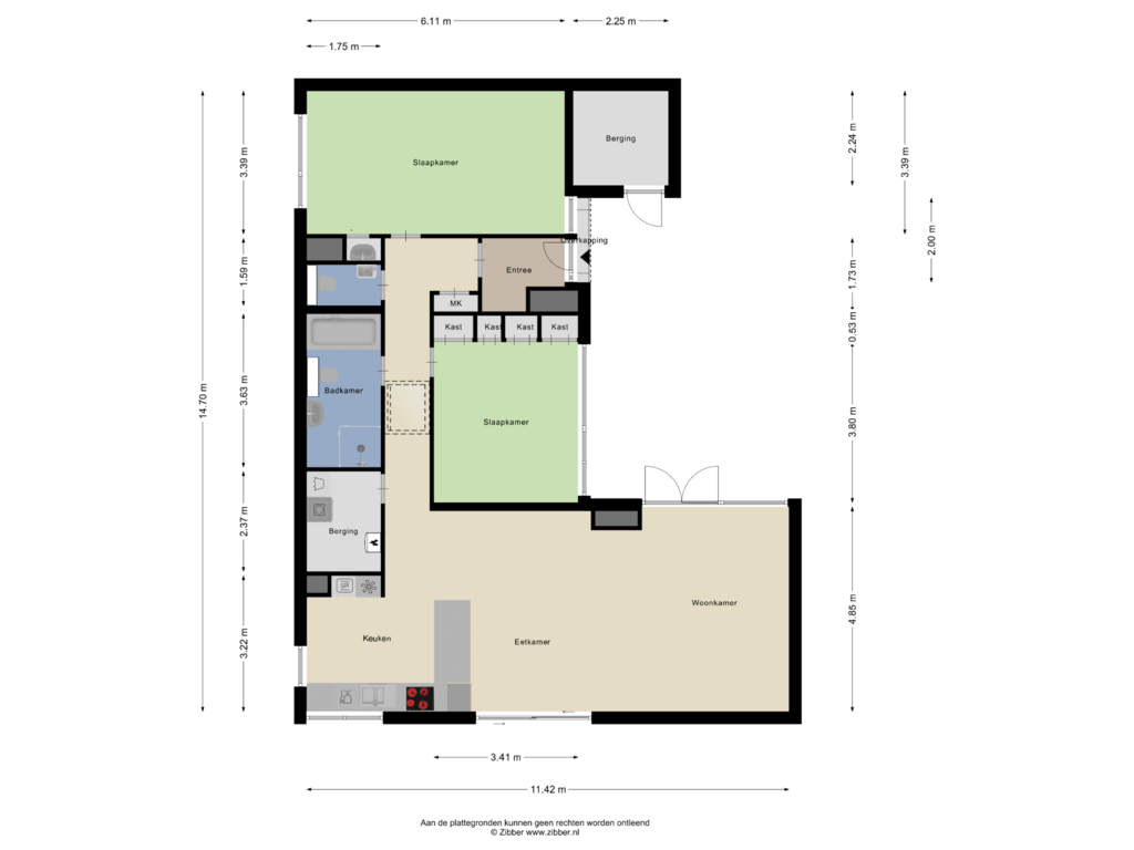 Bekijk plattegrond van Begane Grond van Tigris 21