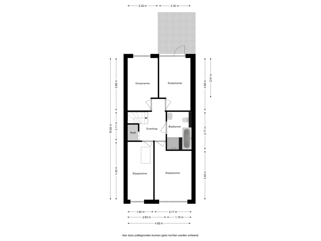 View floorplan of Eerste Verdieping of Albert Kleijnstraat 5