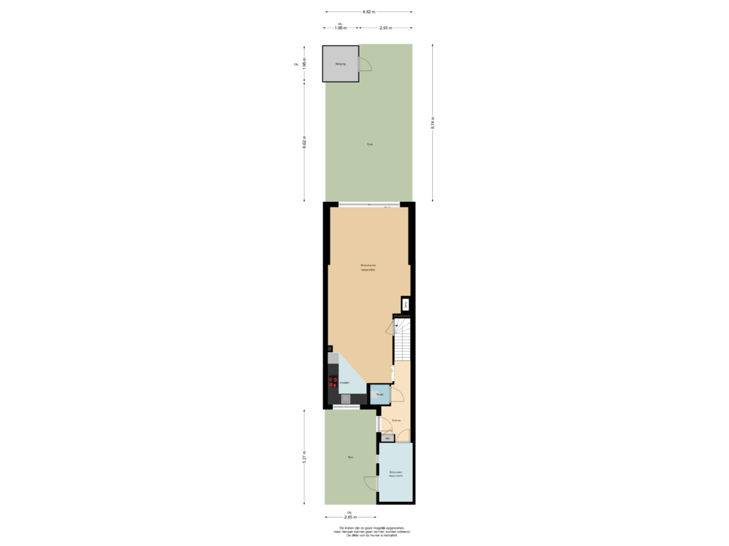 Bekijk plattegrond van Begane grond met tuin van Silverkamp 26