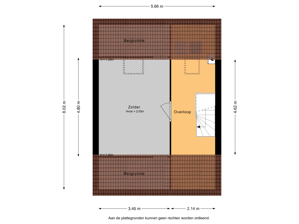 Bekijk plattegrond van Zolder van Weidedreef 110