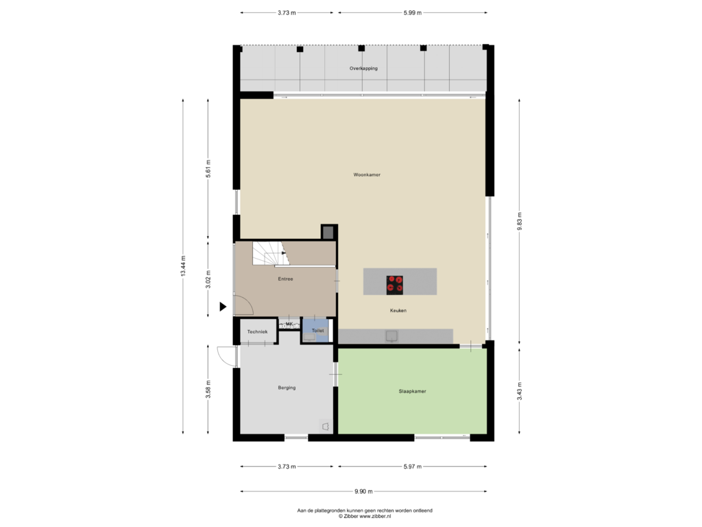 Bekijk plattegrond van Begane Grond van Ockhuizerweg 39-A