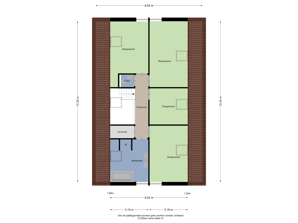 Bekijk plattegrond van Eerste Verdieping van Ockhuizerweg 39-A