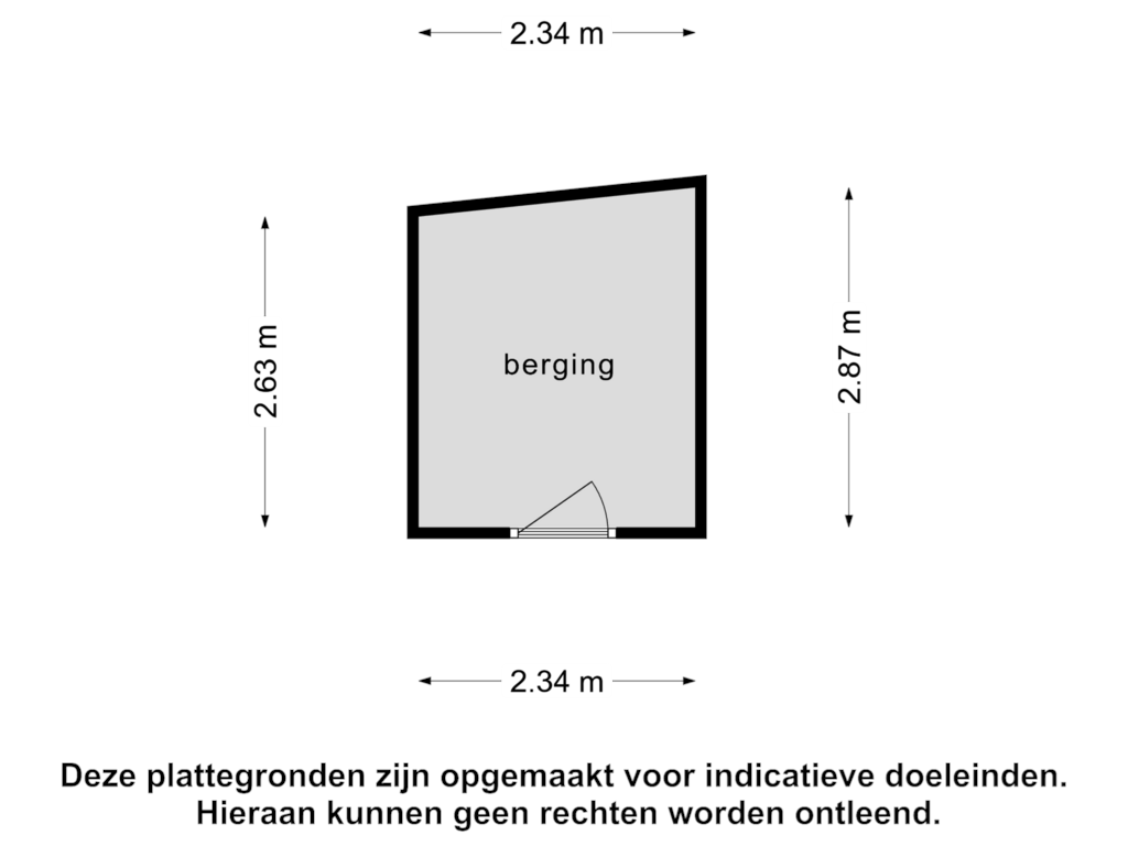 View floorplan of Berging of Kanunnikencour 10