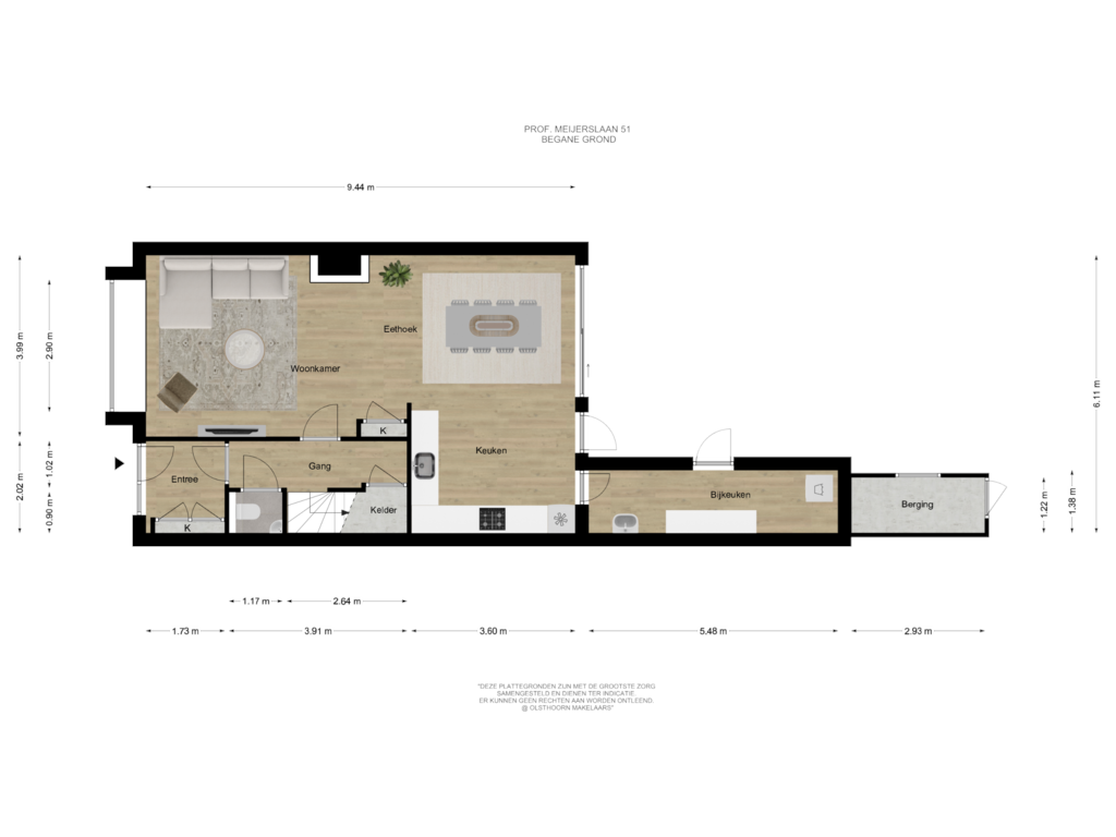 View floorplan of Begane Grond of Prof. Meijerslaan 51