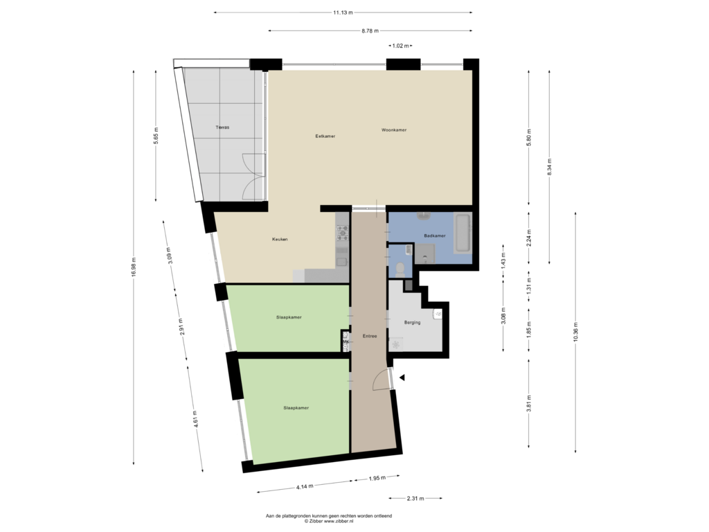 View floorplan of Appartement of Kerkstraat 111-A