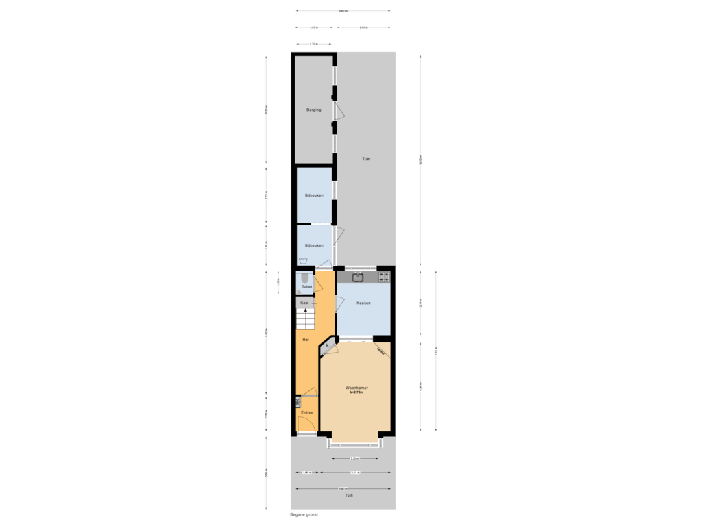 View floorplan of Begane grond of Hyacinthenstraat 58