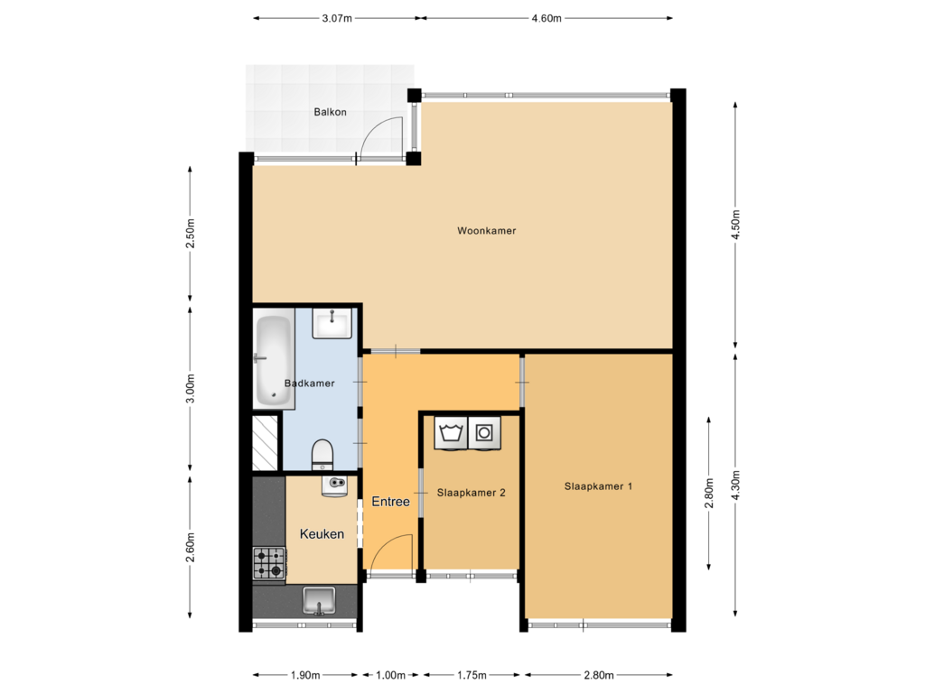 View floorplan of Begane grond of Burgemeester Jansenlaan 223