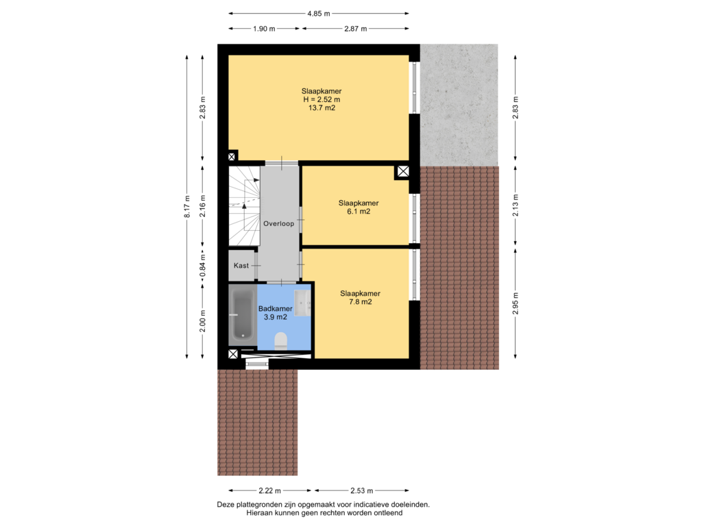 View floorplan of 1e Verdieping of Annie Romein-Verschoorstraat 1