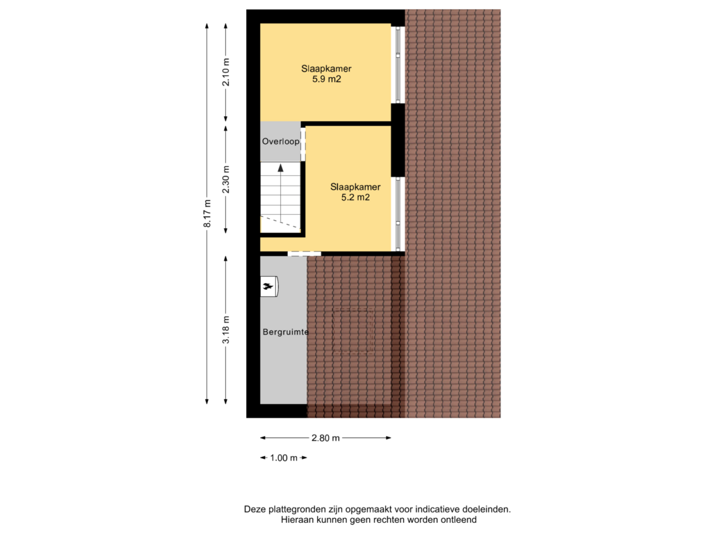 View floorplan of 2e Verdieping of Annie Romein-Verschoorstraat 1