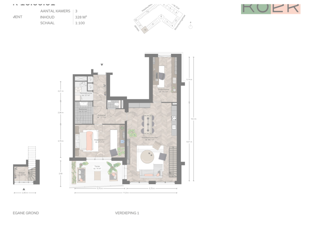 Bekijk plattegrond van First floor van Hilledijk 138