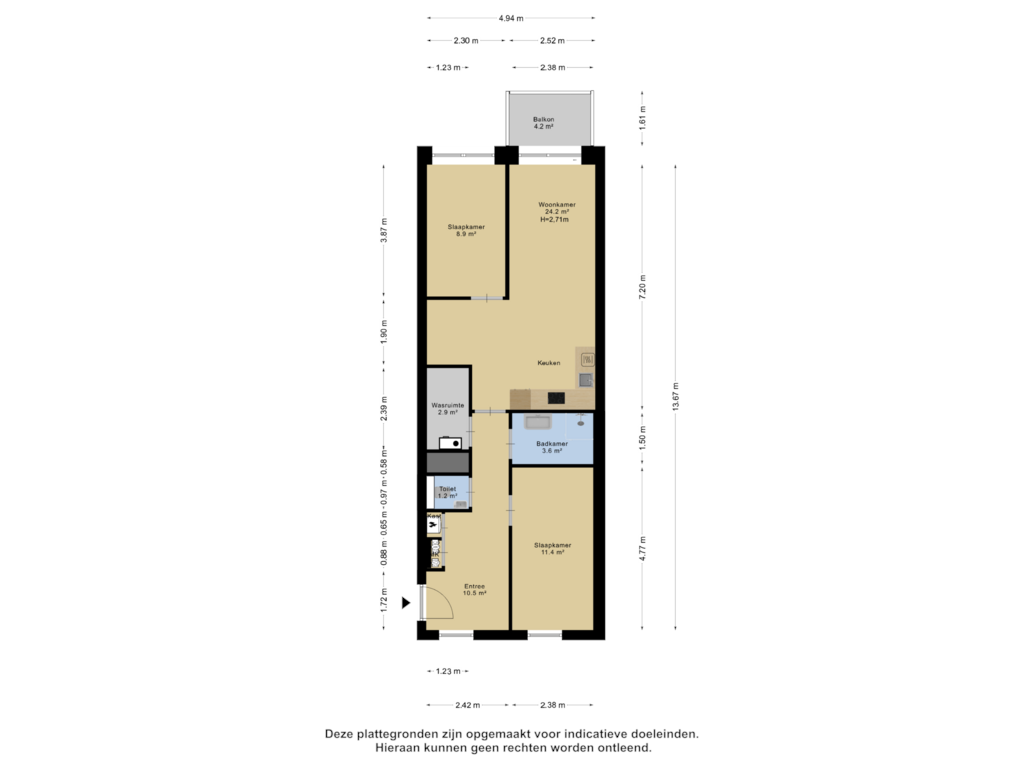 View floorplan of Appartement of Gaudikade 127