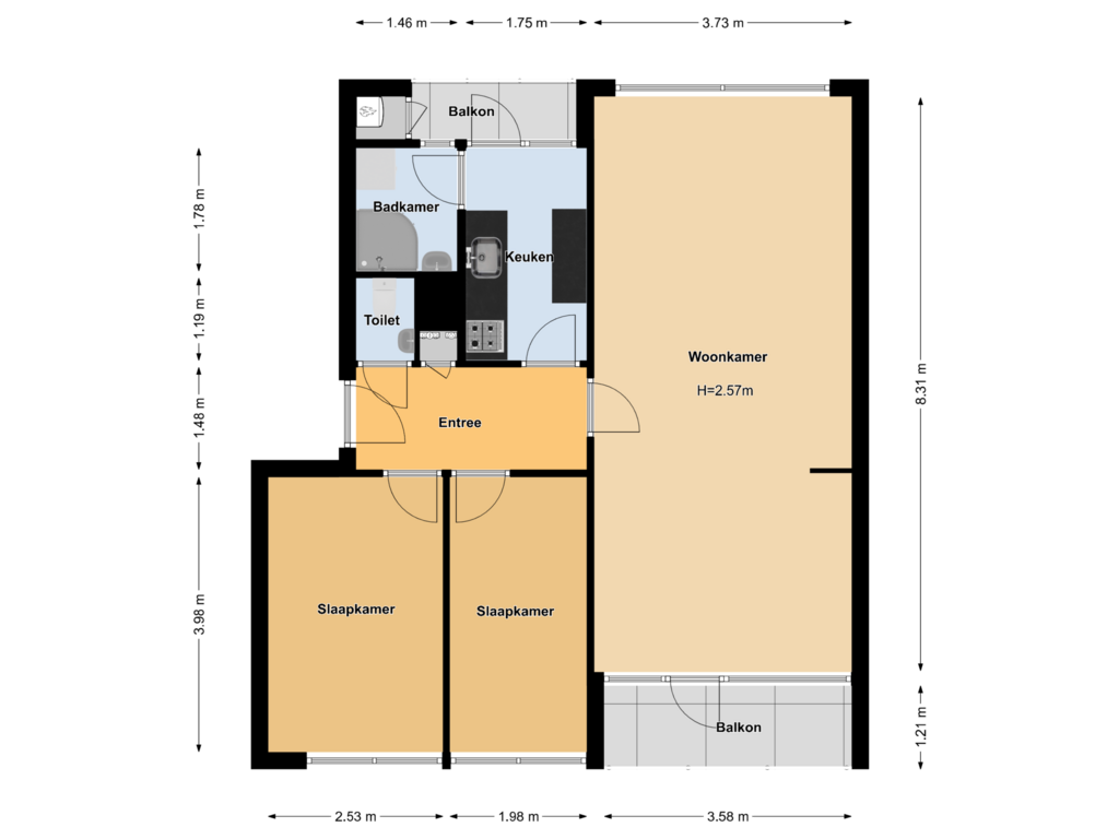 Bekijk plattegrond van First floor van Meridiaan 20-B