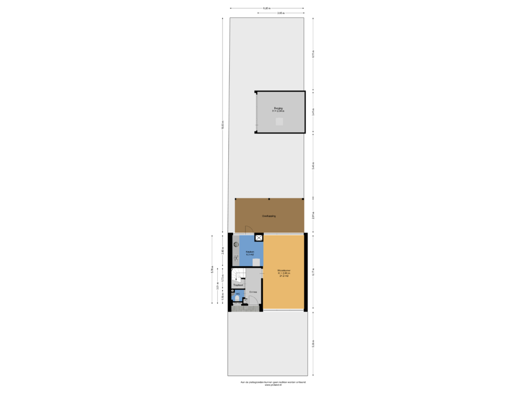 Bekijk plattegrond van Begane Grond Met Kavel van Dunningehof 21