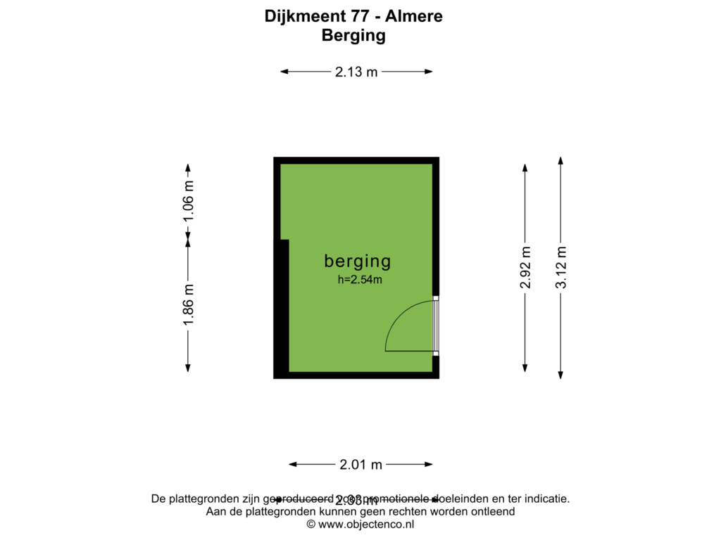 View floorplan of BERGING of Dijkmeent 77