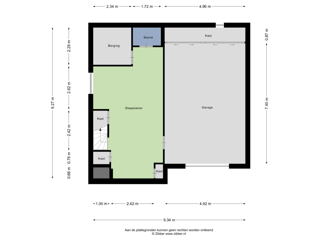 Bekijk plattegrond van Souterrain van Reigerslaan 28