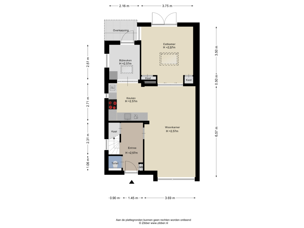 Bekijk plattegrond van Begane Grond van Oranjelaan 24