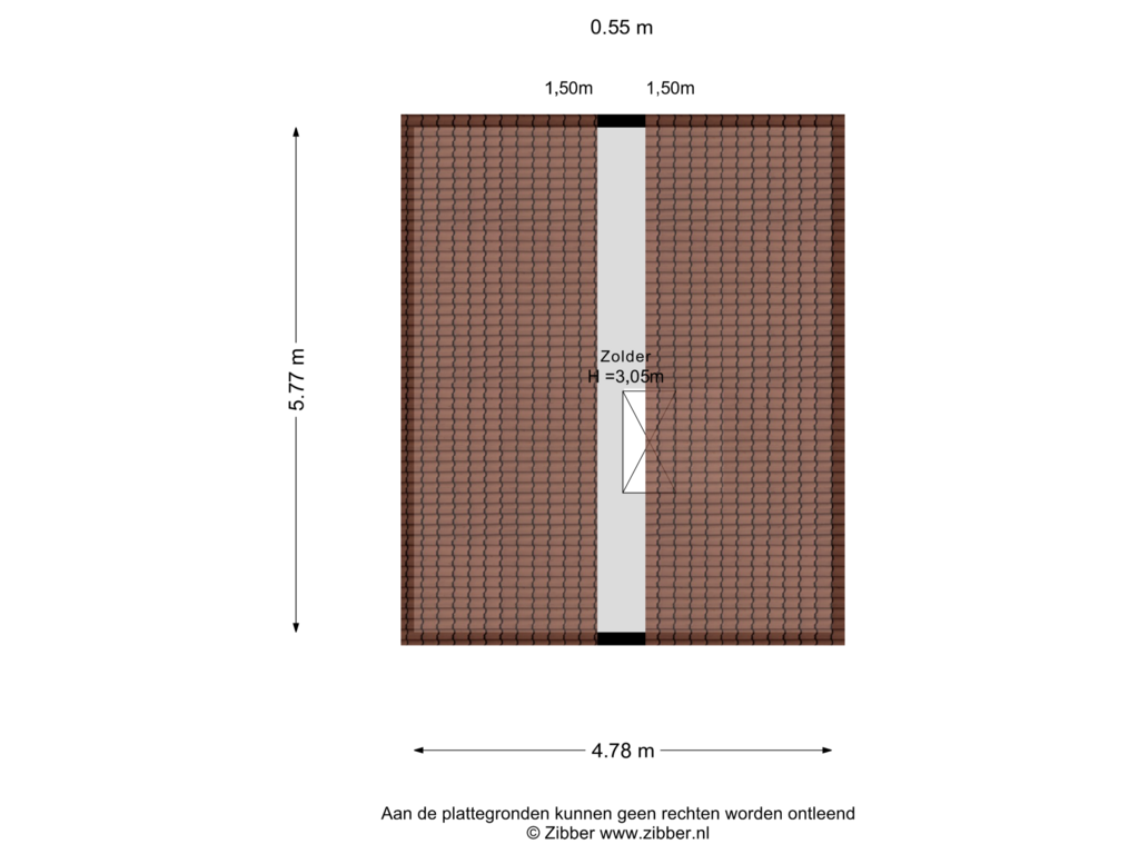 Bekijk plattegrond van Zolder van Oranjelaan 24