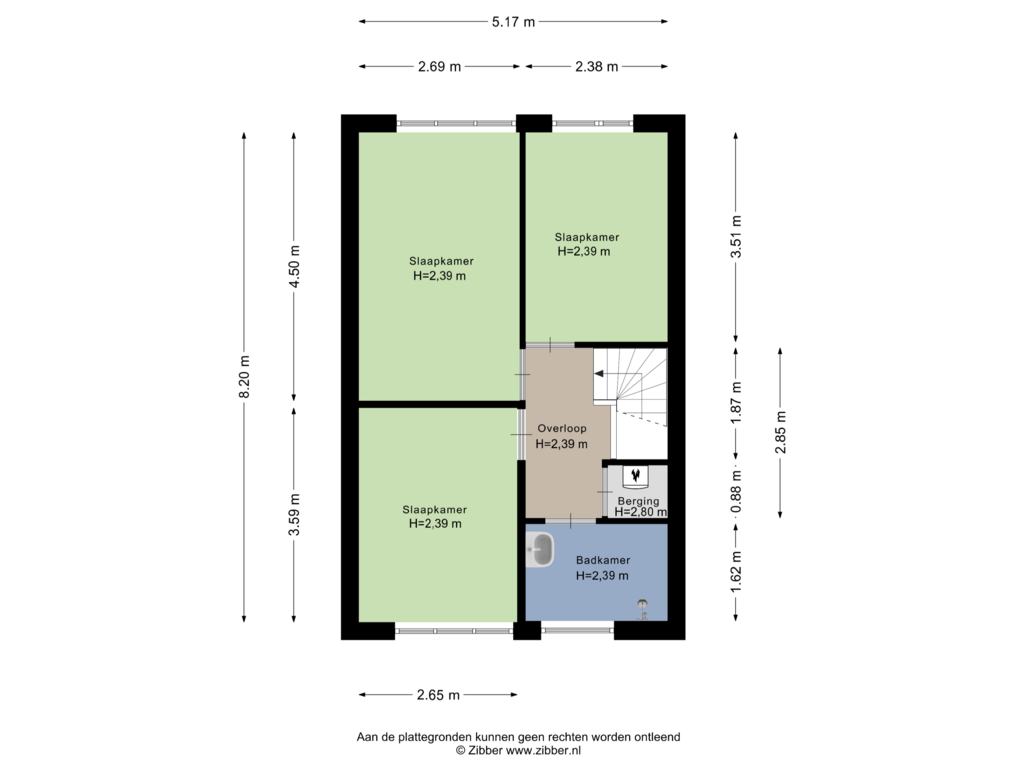 View floorplan of Eerste verdieping of Noordhoren 28