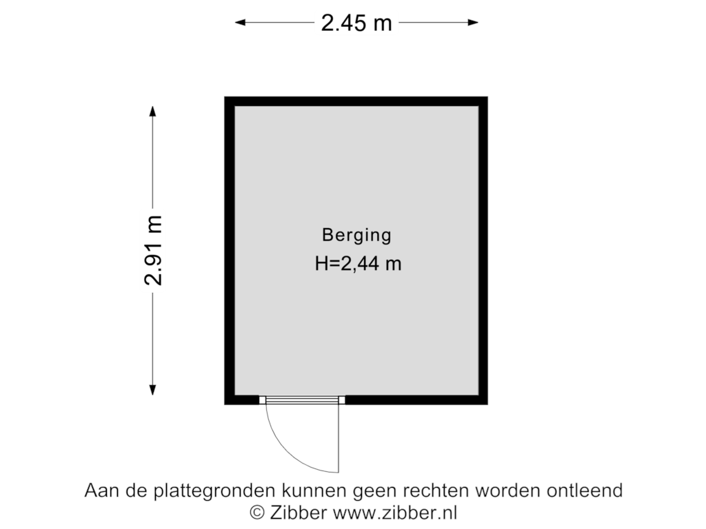 View floorplan of Berging of Noordhoren 28