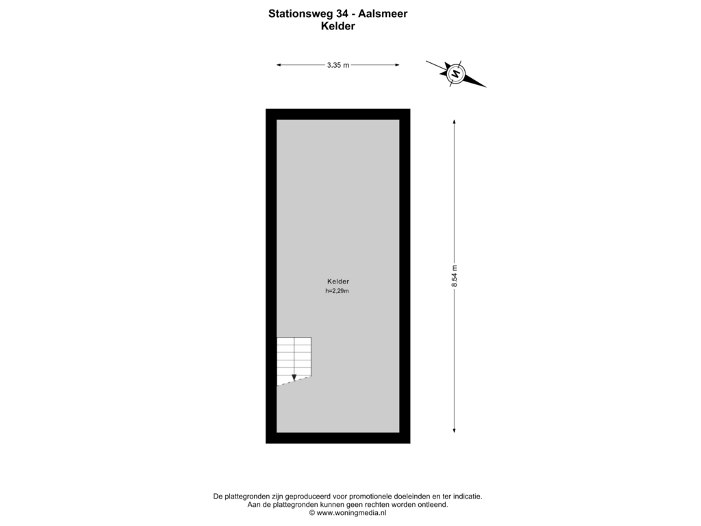 Bekijk plattegrond van Kelder van Stationsweg 34