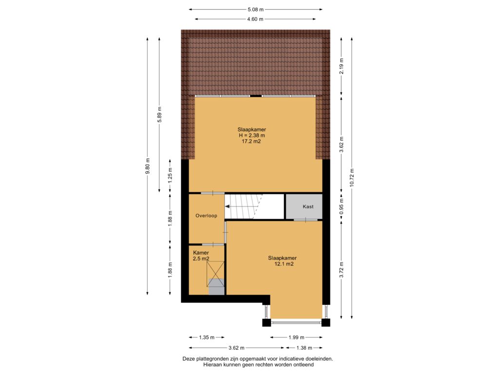 Bekijk plattegrond van 2e Verdieping van Plesmanlaan 95