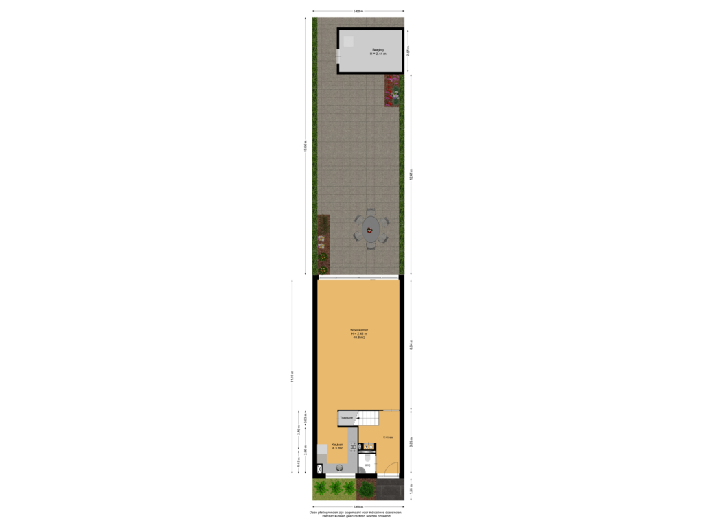 Bekijk plattegrond van Begane Grond Met Tuin van Plesmanlaan 95