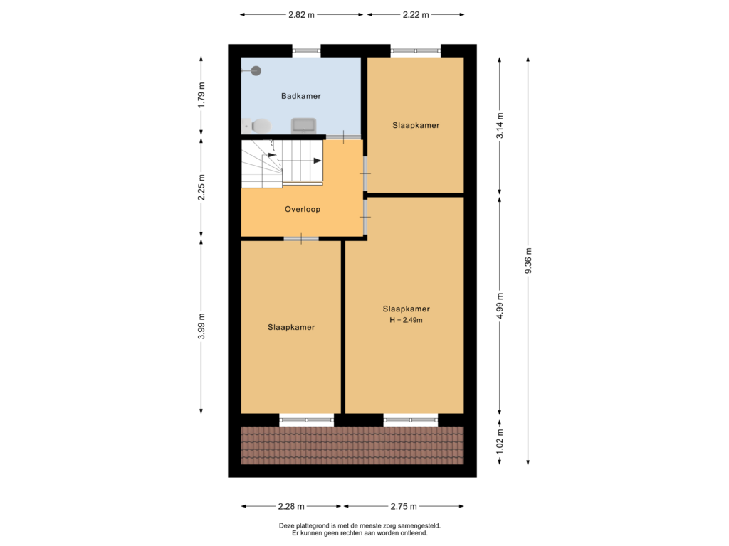 Bekijk plattegrond van Eerste verdieping van Bovensim 28