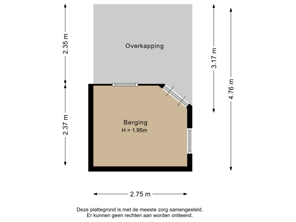 Bekijk plattegrond van Berging van Bovensim 28